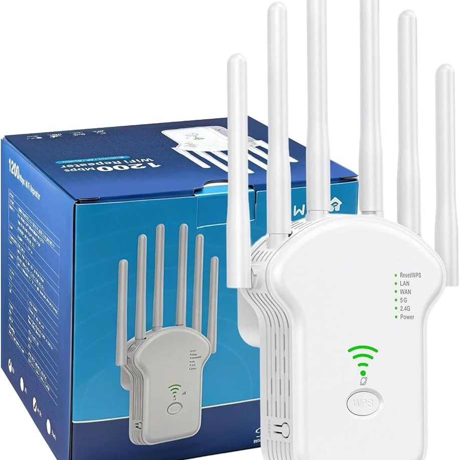 1200Mbps WiFi Repeater Wireless Signal Booster Dual Band WiFi Amplifier Router - Image 2
